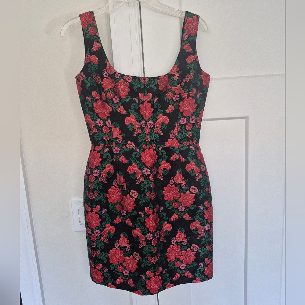 Dolce & Gabbana Dress Silk Blend Black Floral Mini ITALY Size 42 (M) - Picture 2 of 11